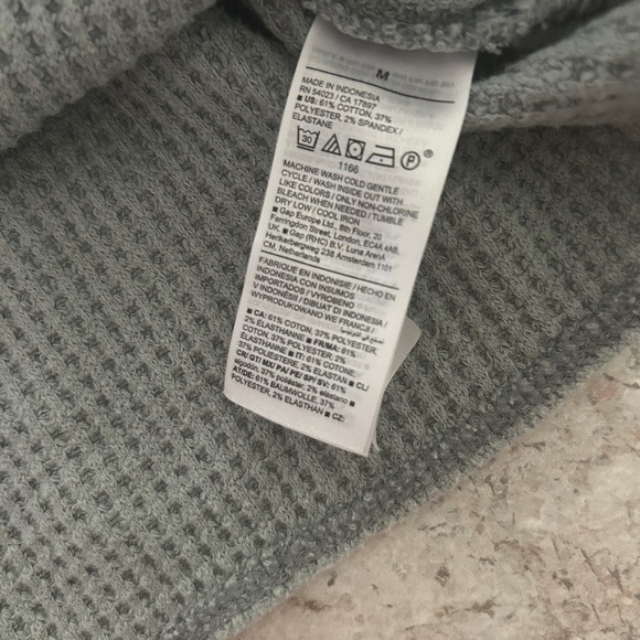 Old Navy Waffle Knit Henley Sweater Medium Green Women’s - Picture 6 of 10